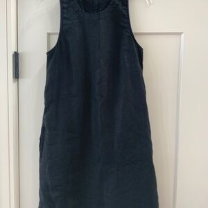 Black 100% Linen Dress